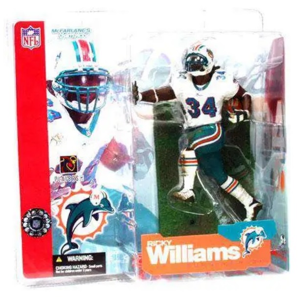 McFarlane Toys NFL Miami Dolphins Sports Picks Football Series 4 Ricky Williams Figure